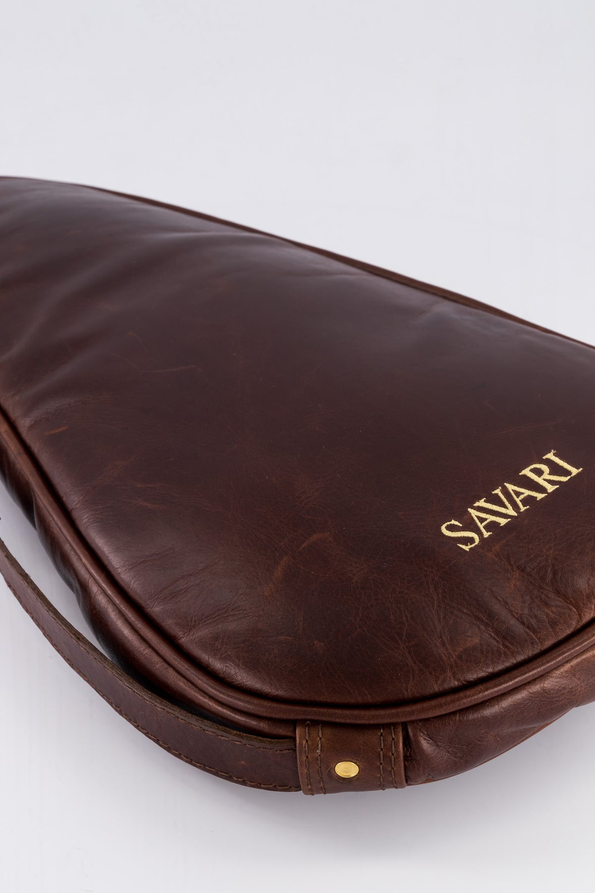 Savari Leather Padel Bag (Brown)
