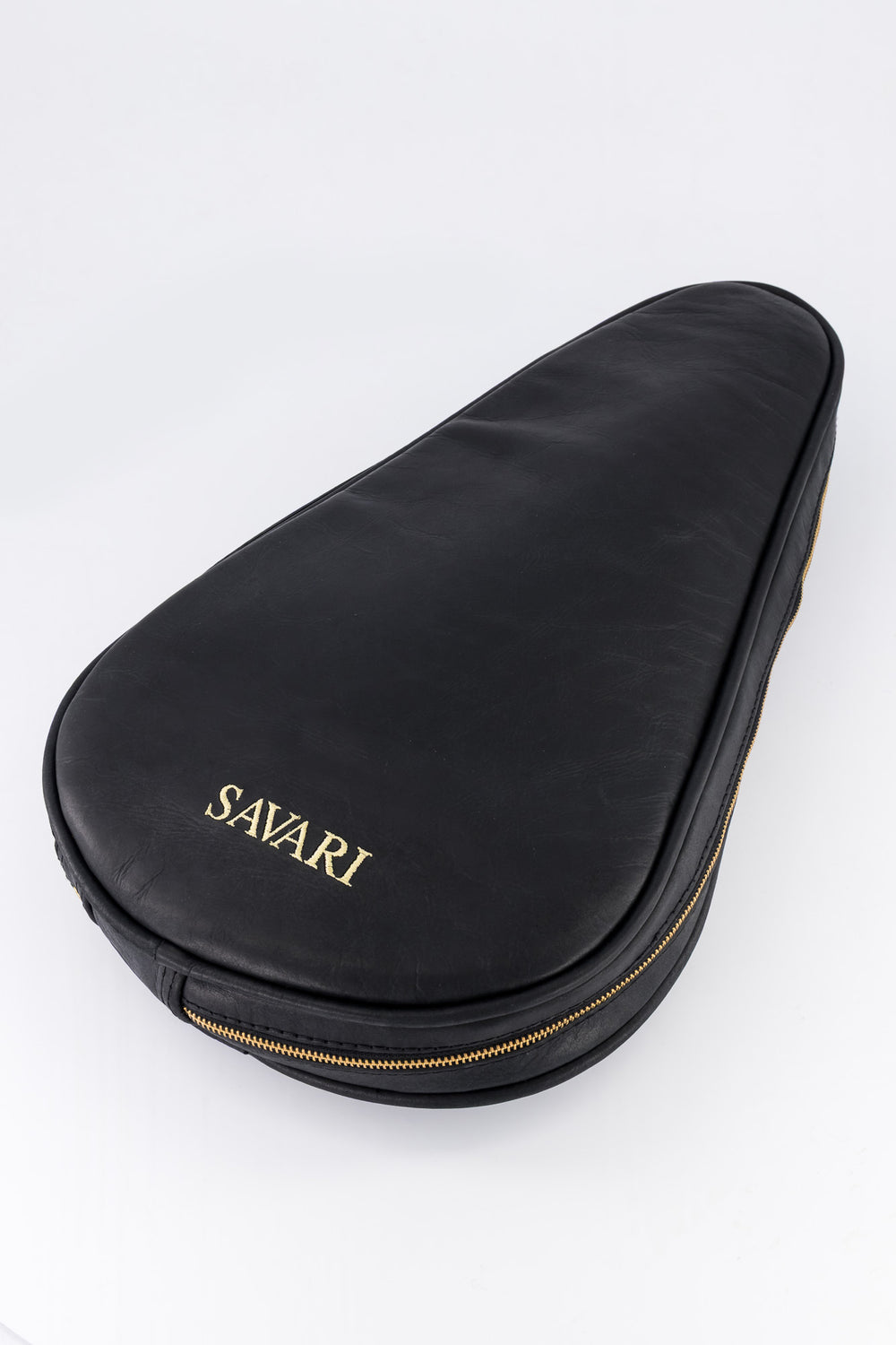 Savari Leather Padel Bag (Black)