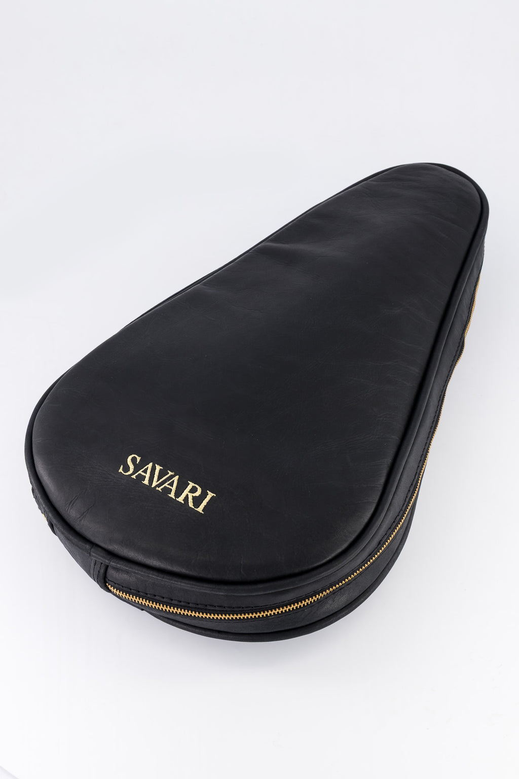 Savari Leather Padel Bag (Black)