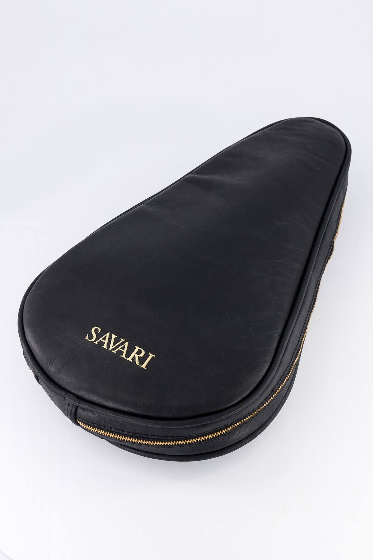 Savari Leather Padel Bag (Black)
