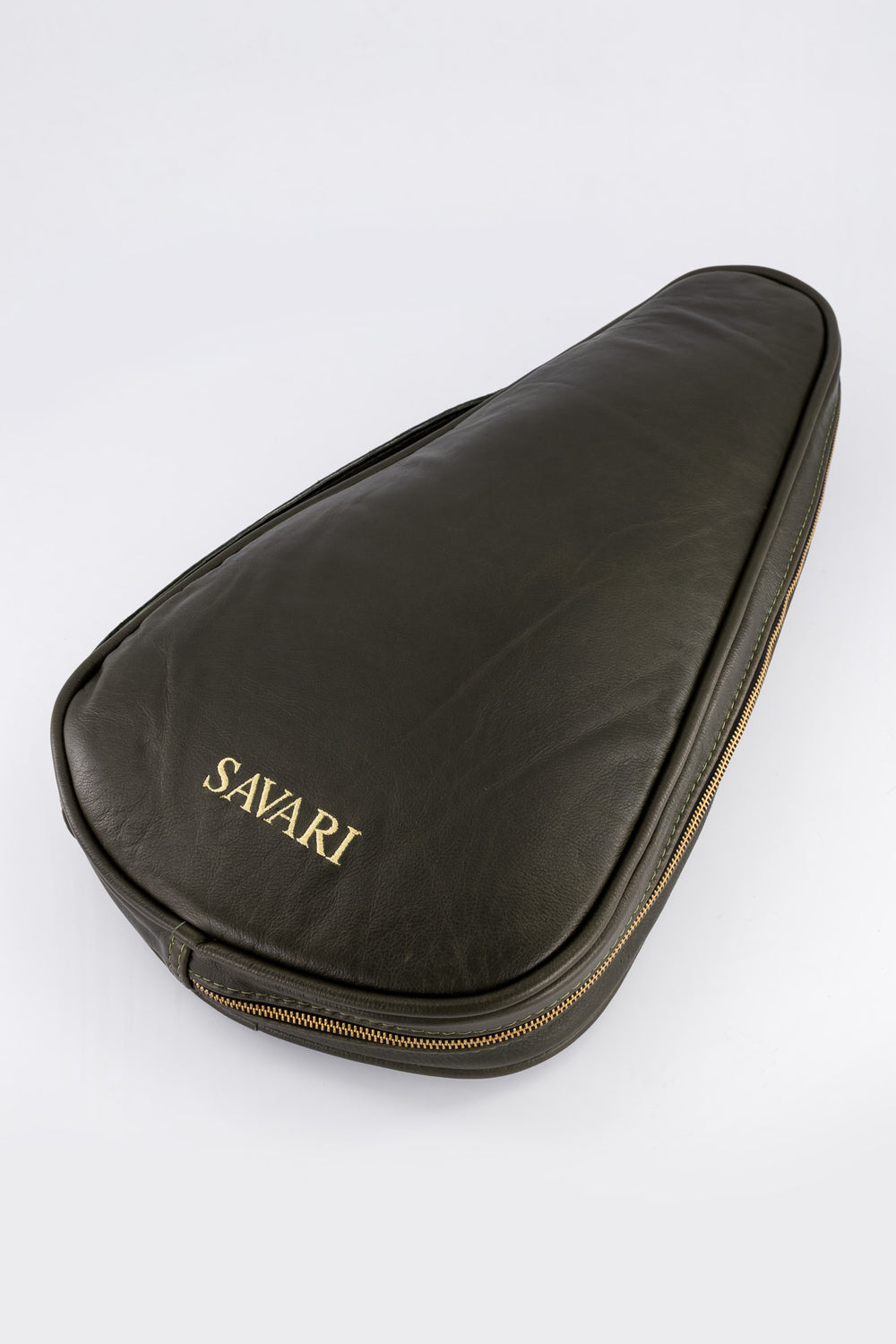 Savari Leather Padel Bag (Olive)